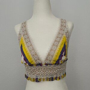 Tadashi Shoji Embroidered Crop Top for Summer